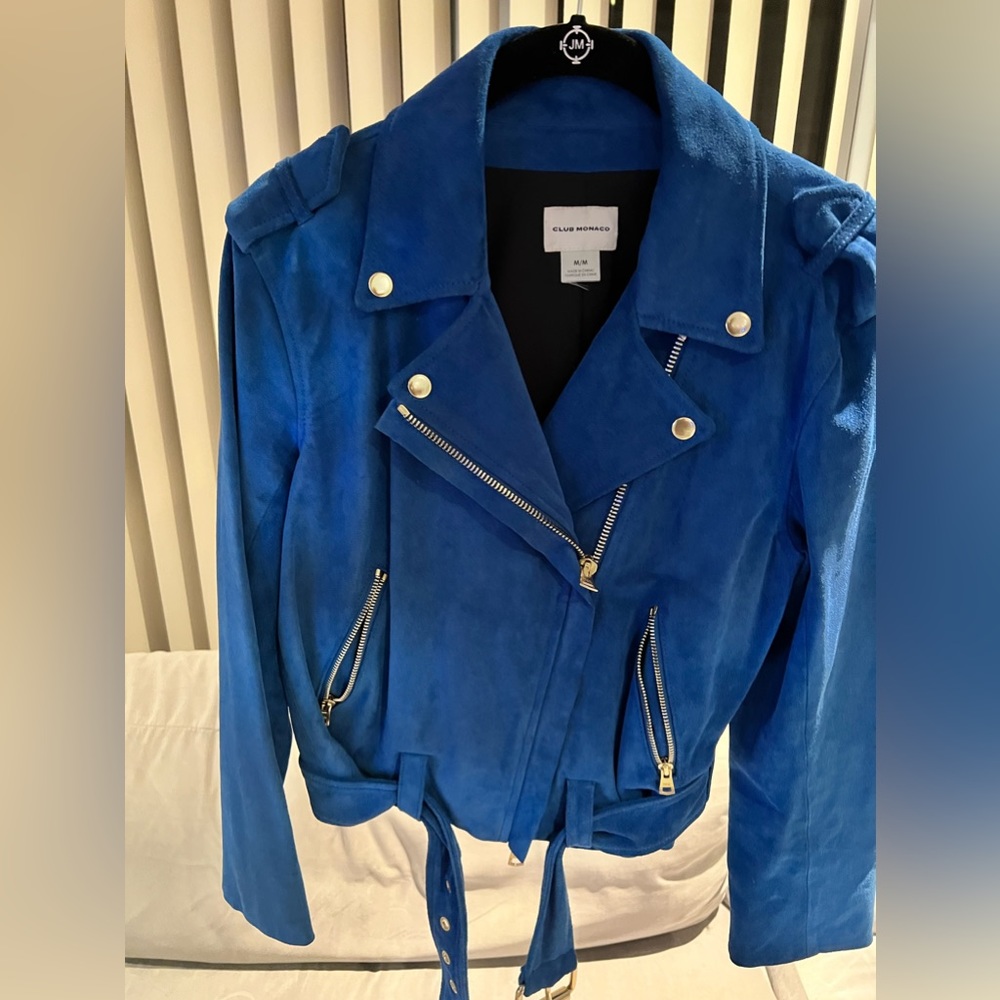 Club Monaco suede biker